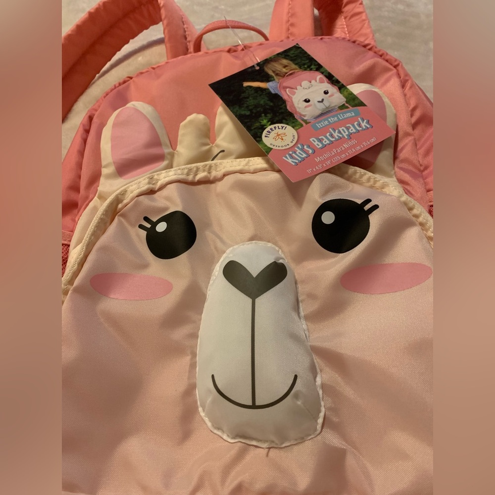 Firefly kids backpack! Pink colors with adorable Lama - Picture 1 of 12